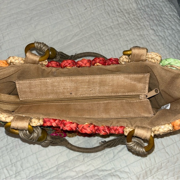 Capelli of New York Multicolor Woven Tote - Picture 4 of 8